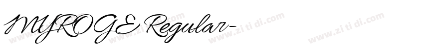 MYROGE Regular字体转换